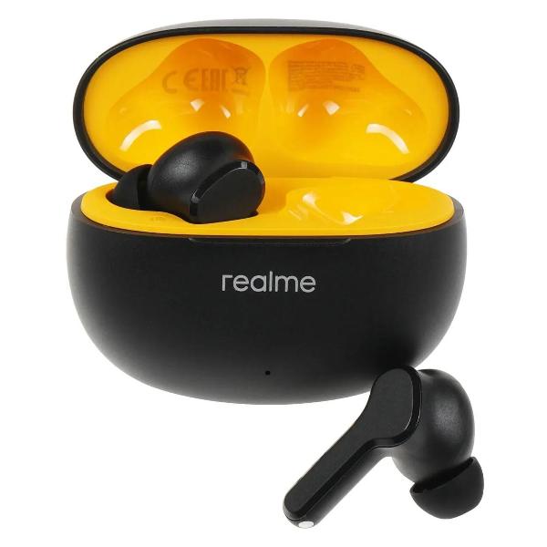 фото Беспроводные наушники buds t100 black/yellow realme