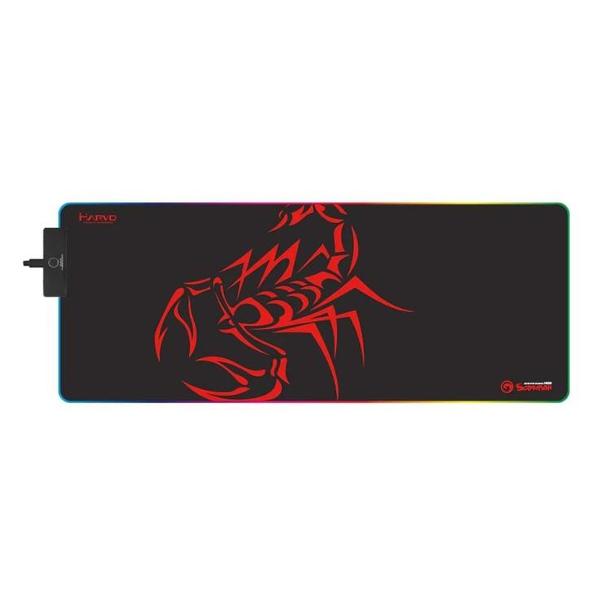 фото Игровой коврик mg010, 800x300x4 мм, rgb, черный marvo