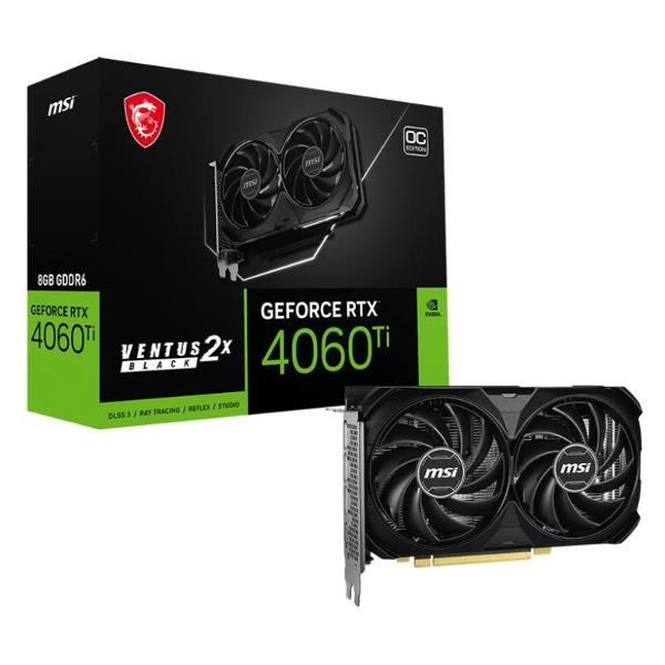 фото Видеокарта geforce rtx 4060 ti 8g ventus 2x black e1 oc msi