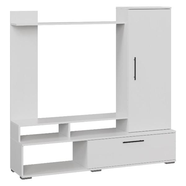 фото Стенка для гостиной "слим", 146,4х140х34,4 см, белый ясень (251084) трия