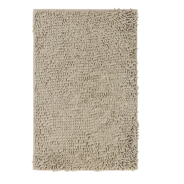 фото Коврик для ванной полиэстер, 80х50 см, серый (gl-cbm58-lg) gemlux