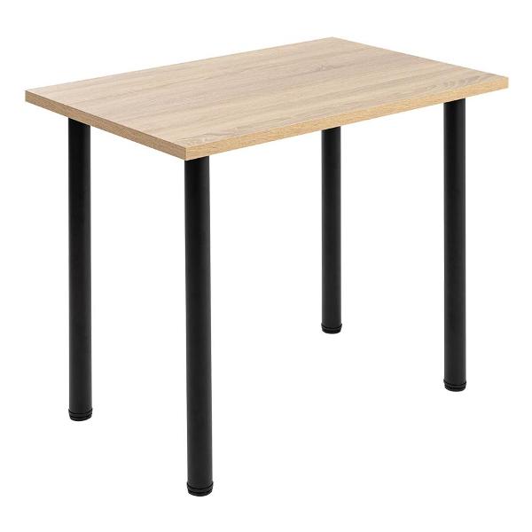 фото Обеденный стол 90х60 см, дуб сонома/черный gastrorag