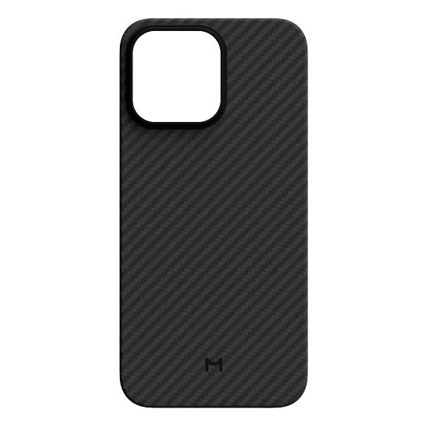 фото Чехол для iphone 15 pro, кевлар, с магнитами, совместимый с magsafe, черный (cfb015) magssory