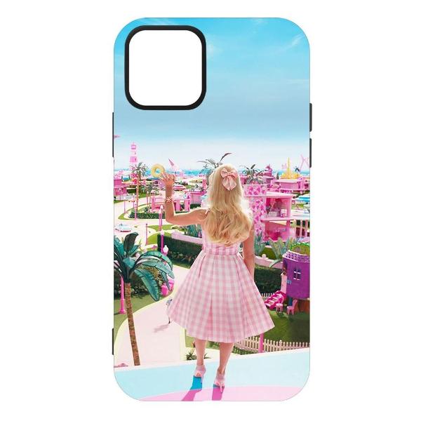 фото Чехол soft case "барби в розовом" для iphone 12, черный krutoff