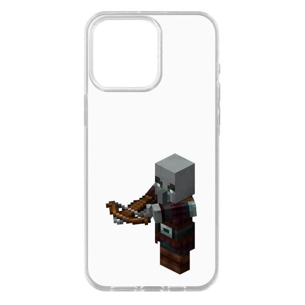 фото Чехол clear case minecraft: крипер для iphone 15 pro max (476809) krutoff