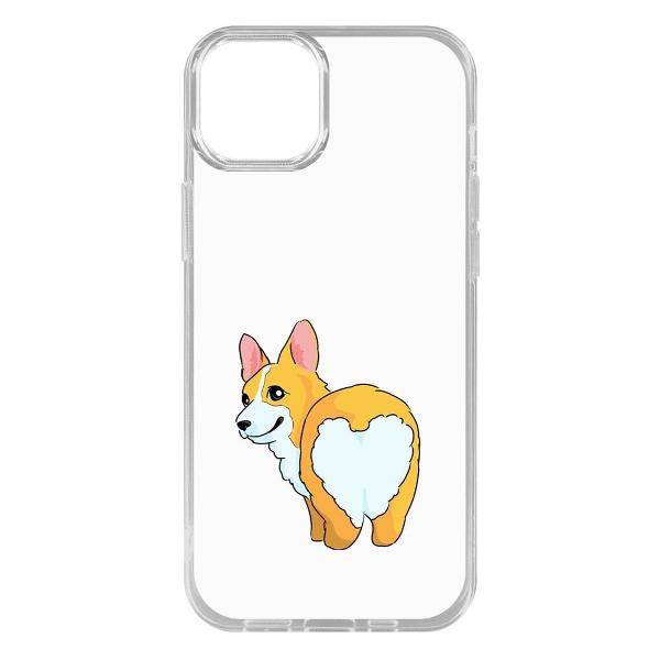 фото Чехол clear case "рисованный корги вид 1" для iphone 15 plus (476279) krutoff