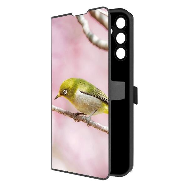фото Чехол eco book "цветочный паттерн 4" для samsung galaxy a15 4g (a155), черный (524620) krutoff