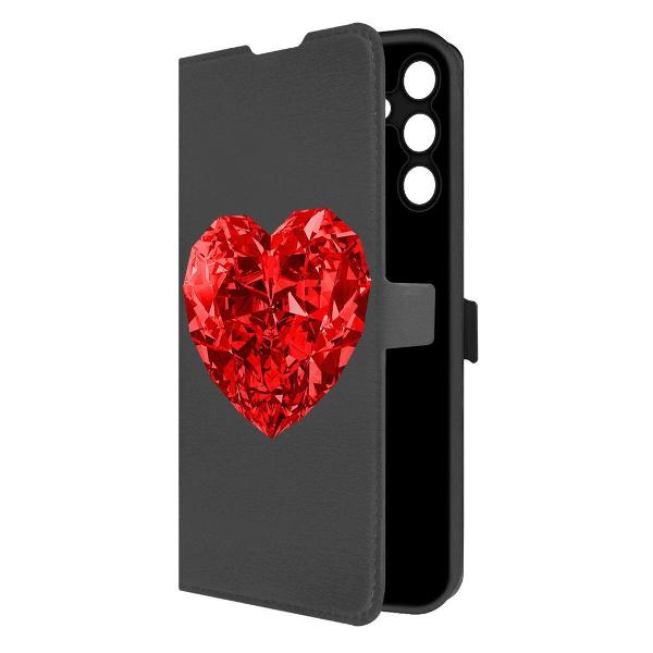 фото Чехол eco book "котёнок и щенок" для samsung galaxy a15 4g (a155), черный (524553) krutoff