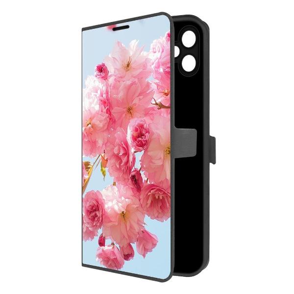 фото Чехол eco book "розы паттерн" для samsung galaxy a05, черный (500644) krutoff