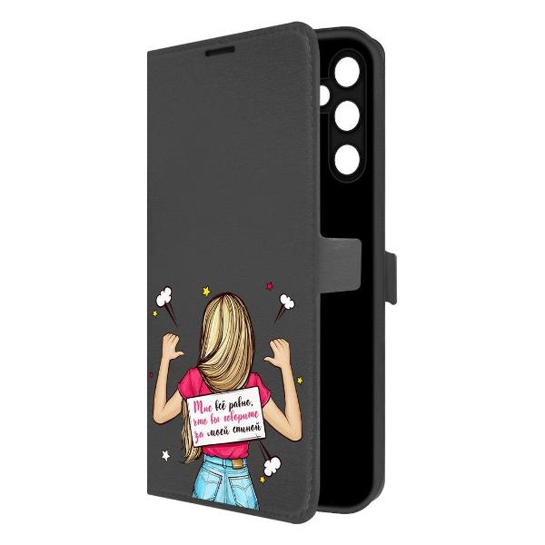 фото Чехол eco book "тюльпан" для samsung galaxy a05s, черный (500589) krutoff