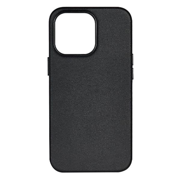 фото Чехол new line, кожаный, с защитой камеры, с magsafe для apple iphone 15 pro titanium grey leather co