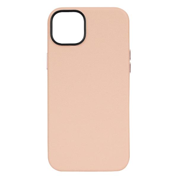 фото Чехол new line, кожаный, с защитой камеры для apple iphone 15, темно-синий leather co