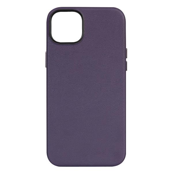 фото Чехол new line, кожаный, с защитой камеры для apple iphone 16 titanium grey leather co