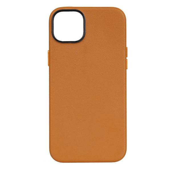 фото Чехол new line, кожаный, с защитой камеры для apple iphone 16, розовый leather co