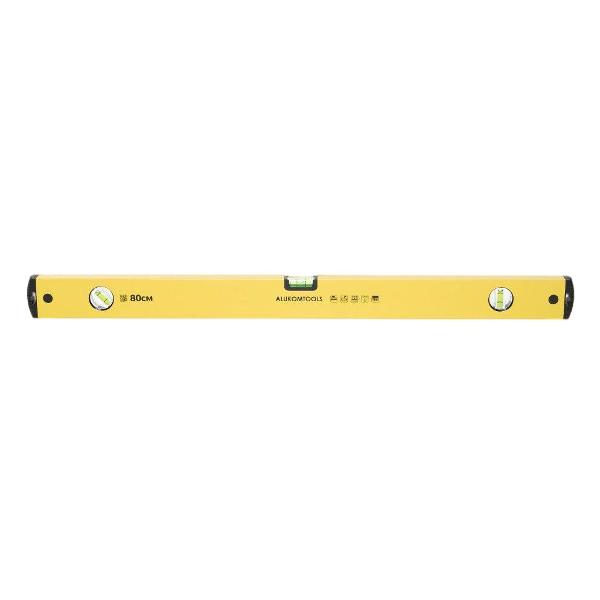 фото Пузырьковый уровень premium, с 3 акриловыми индикаторами, 80 см (221721180r) alukomtools