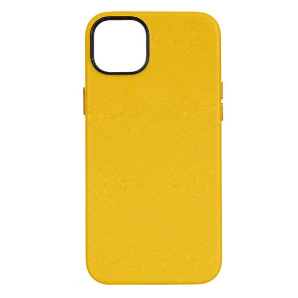 фото Чехол кожаный, с magsafe для iphone 15, с защитой камеры, зелёный leather co