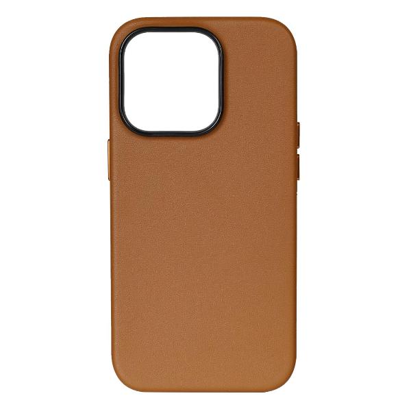 фото Чехол кожаный для iphone 16 pro max, ультралёгкий, с защитой камеры, оранжевый leather co
