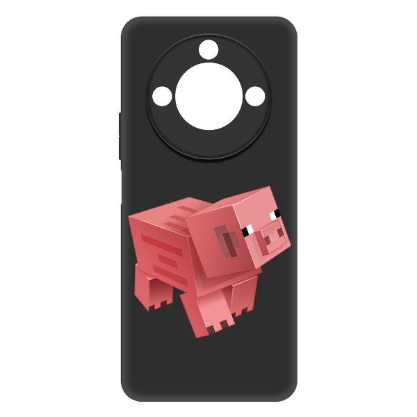 фото Чехол soft case minecraft: иглобрюх для honor x9c smart, черный (585426) krutoff