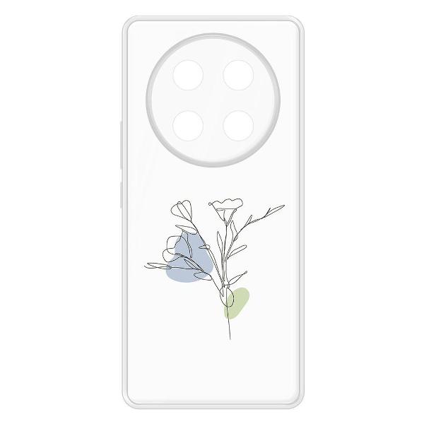 фото Чехол clear case "ромашки" для honor x60 pro (580658) krutoff
