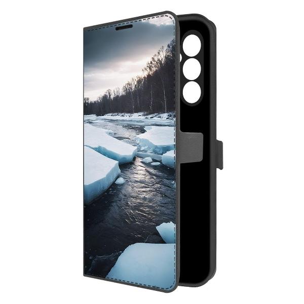 фото Чехол eco book "весенний ледоход" для samsung galaxy a36 5g (a366), черный (601004) krutoff