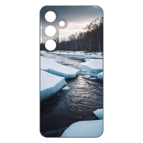 фото Чехол soft case "весна в городе" для samsung galaxy a04e (a042), черный (599491) krutoff