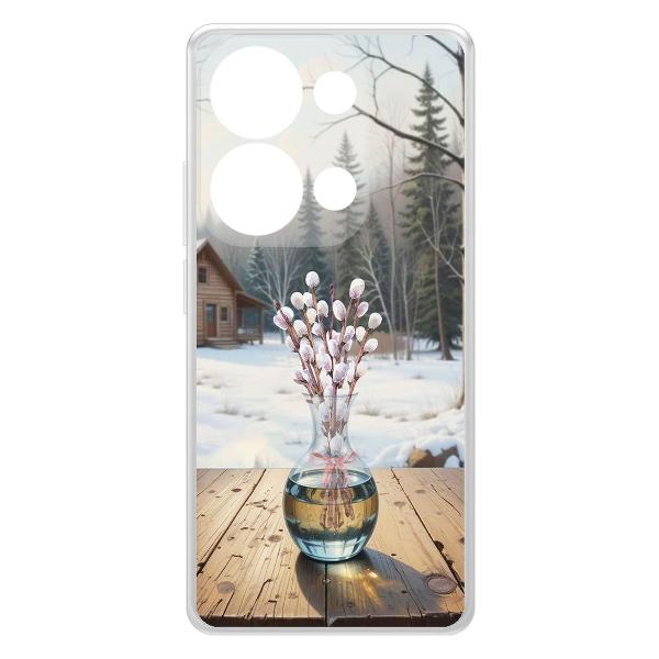 фото Чехол clear case "верба" для xiaomi redmi note 9 (598882) krutoff