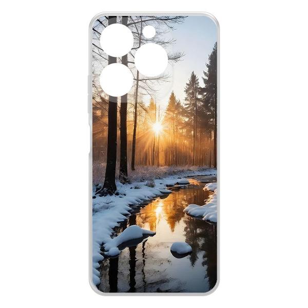 фото Чехол clear case "весна в лесу" для itel s23+ krutoff
