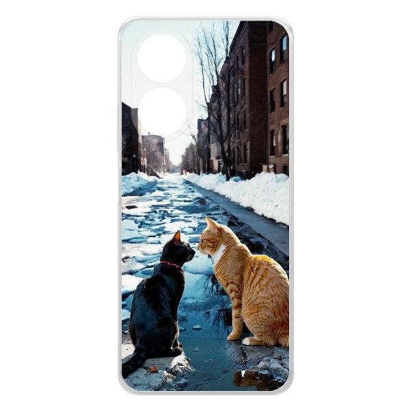 фото Чехол clear case "мартовские коты" для infinix hot 30i (597947) krutoff