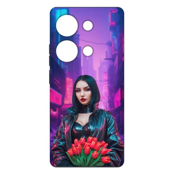 фото Чехол soft case "киберпанк: весна" для xiaomi redmi a3, черный (599937) krutoff