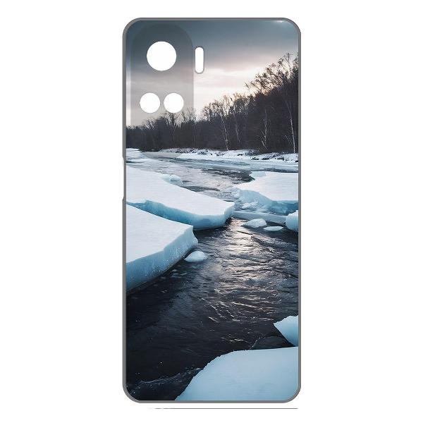 фото Чехол soft case "весенний ледоход" для honor x6, черный (598931) krutoff