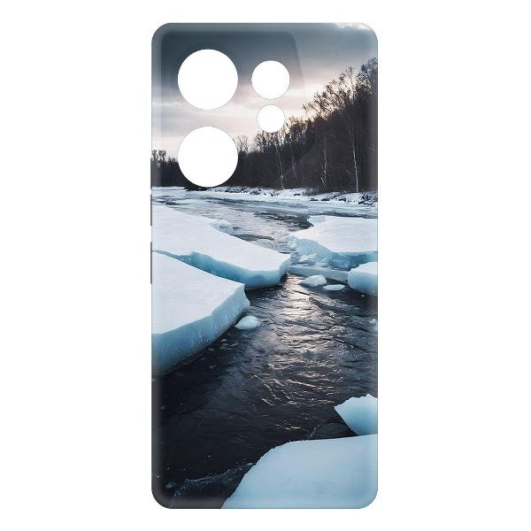 фото Чехол soft case "весенний ледоход" для tecno camon 30 5g, черный (599673) krutoff