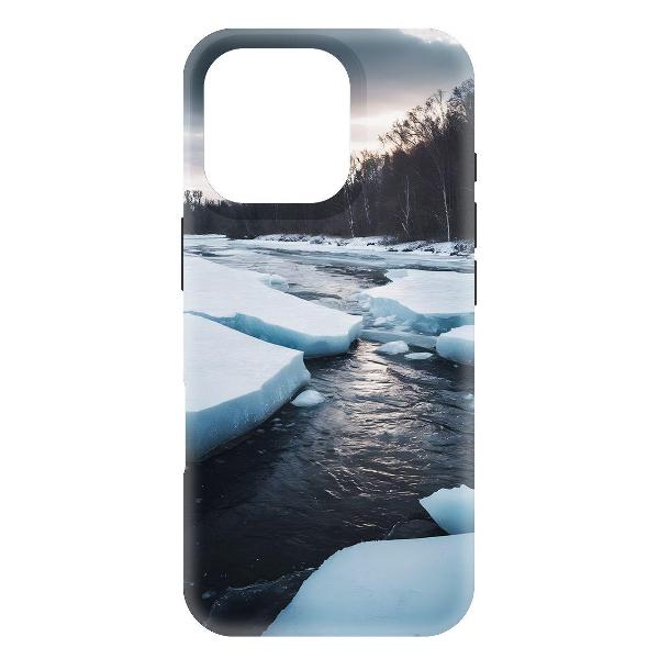 фото Чехол soft case "весна в городе" для iphone 16 plus, черный (599236) krutoff