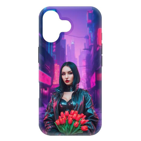 фото Чехол soft case "любовь ранней весной" для iphone 16 pro max, черный (599246) krutoff