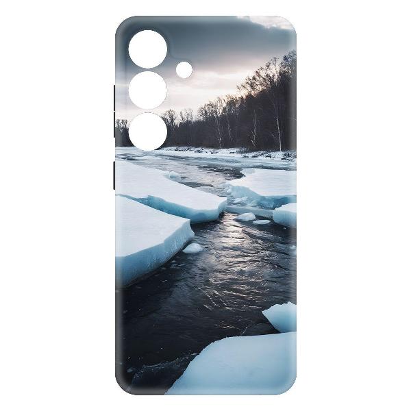 фото Чехол soft case "весна в городе" для samsung galaxy a04e (a042), черный (599495) krutoff