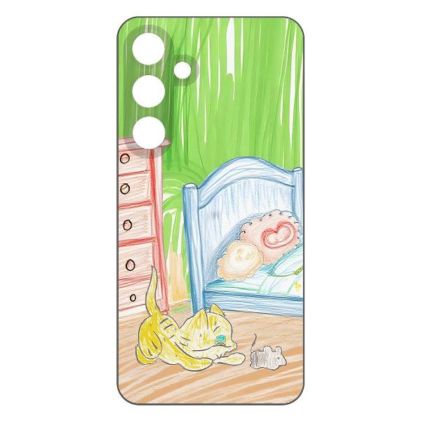фото Чехол soft case "кошки-мышки" для samsung galaxy s25, черный (604844) krutoff