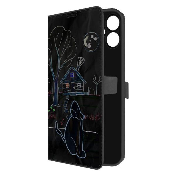 фото Чехол eco book "король рамбутан" для samsung galaxy a06 (a065), черный (606052) krutoff