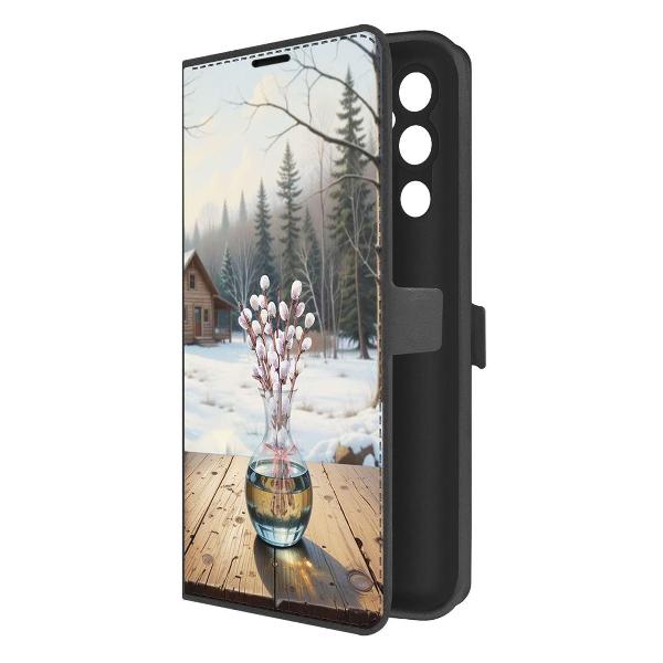 фото Чехол eco book "верба" для tecno pova 5, черный (601155) krutoff