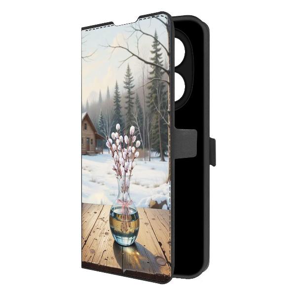 фото Чехол eco book "весенний ледоход" для honor 200 lite, черный (600094) krutoff