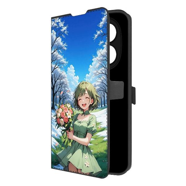 фото Чехол eco book "верба" для honor 200 lite, черный (600085) krutoff