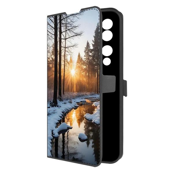 фото Чехол eco book "весна в лесу" для honor magic 5 lite, черный (600115) krutoff