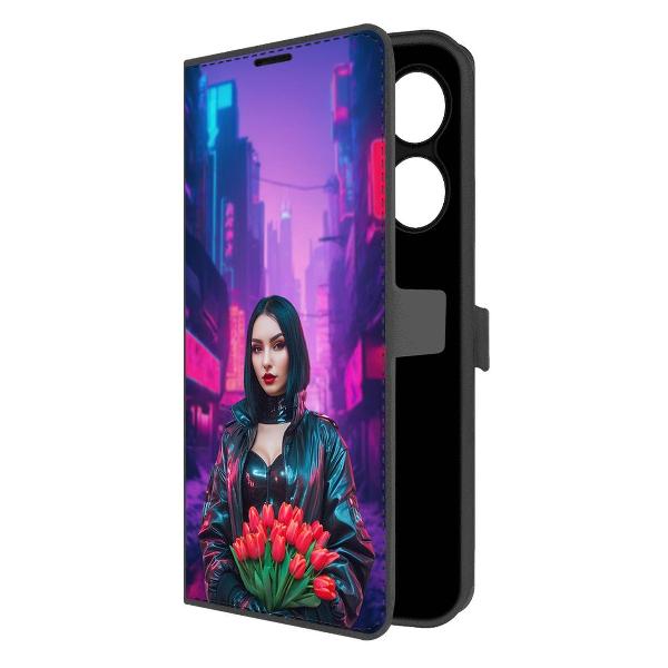 фото Чехол eco book "киберпанк: весна" для tecno spark 30 pro, черный (601300) krutoff