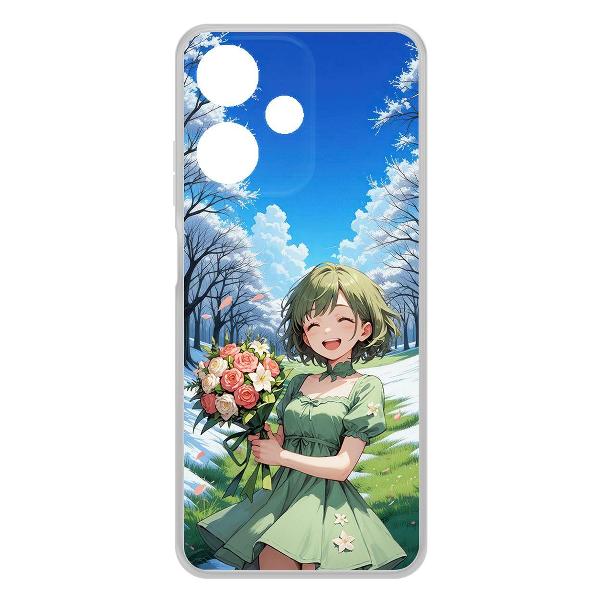 фото Чехол clear case "аниме: весна" для infinix hot 40 (597954) krutoff