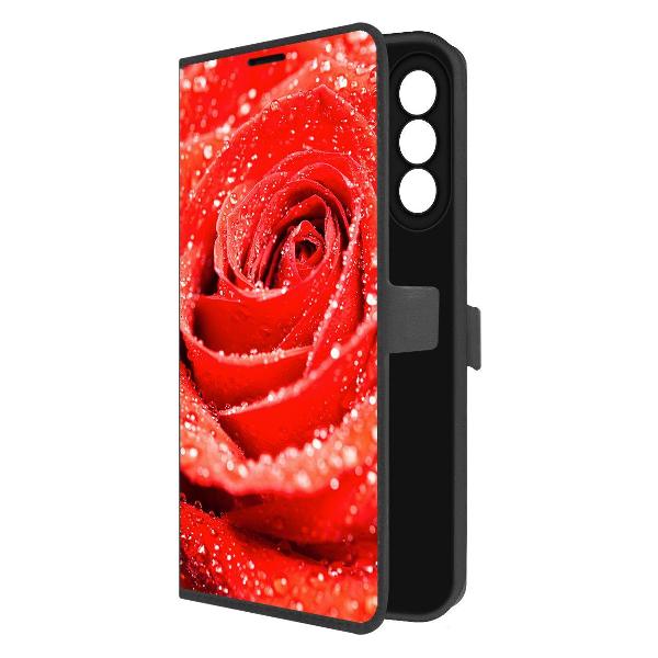 фото Чехол eco book "сердце из тюльпанов" для samsung galaxy a26 5g (a266), черный krutoff