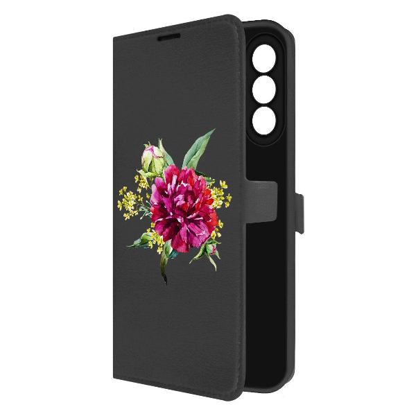 фото Чехол eco book "цветочный паттерн 4" для samsung galaxy a26 5g (a266), черный krutoff