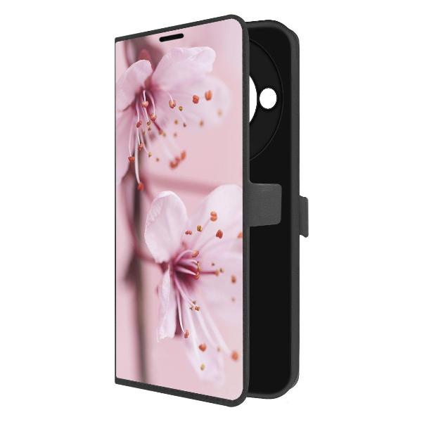 фото Чехол eco book "белые лилии" для honor x9c smart, черный (586464) krutoff