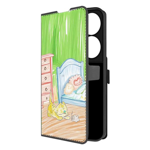 фото Чехол eco book "покемон" для honor x7b, черный (605374) krutoff