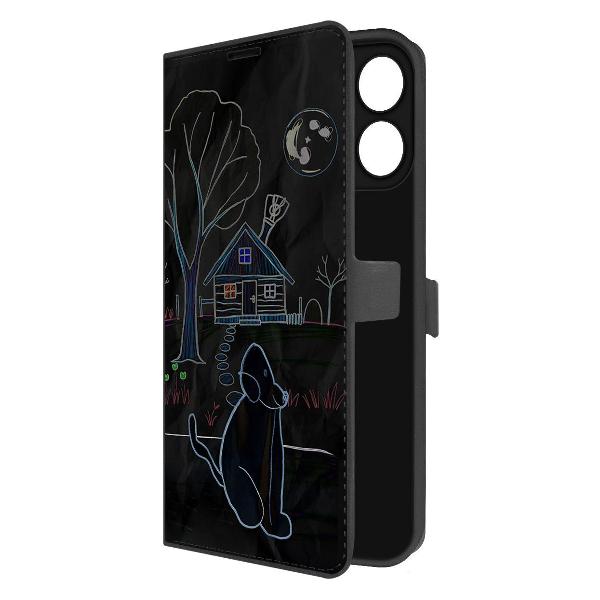 фото Чехол eco book "счастье любит тишину" для honor x6b, черный (586345) krutoff