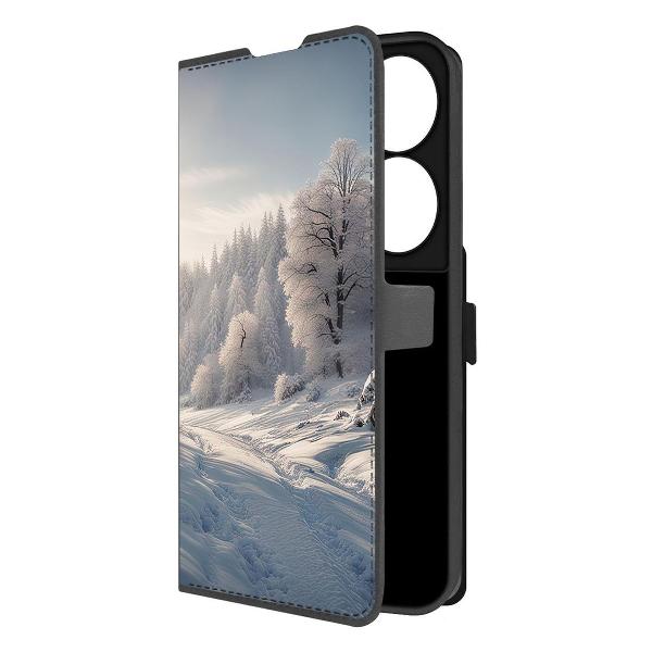фото Чехол eco book "шторм" для honor x7b, черный (534911) krutoff