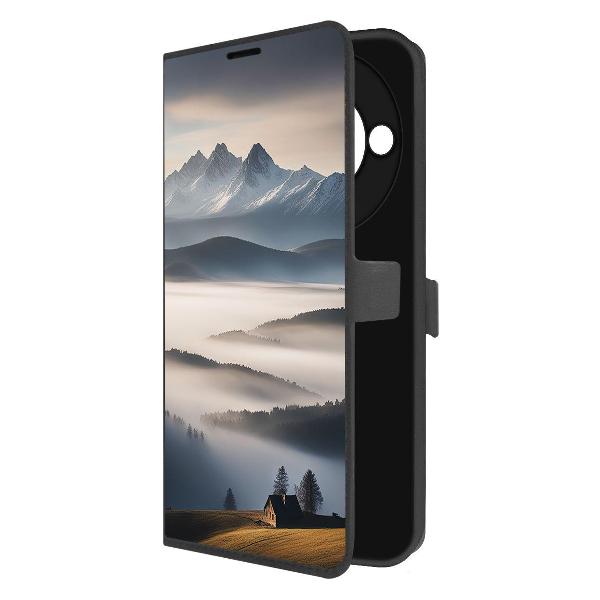 фото Чехол eco book "сердце из тюльпанов" для honor x9c smart, черный (586480) krutoff