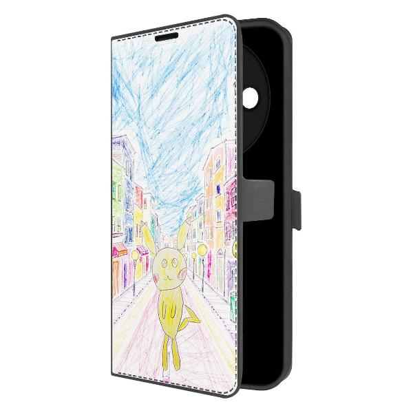 фото Чехол eco book "облачно" для xiaomi redmi a3, черный (552717) krutoff